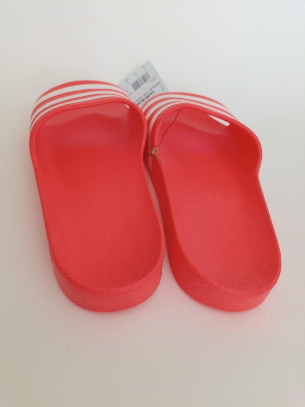 adidas Adilette Aqua Orange Slide Sandals with White Stripes Women's Size US 10 - Picture 8 of 16